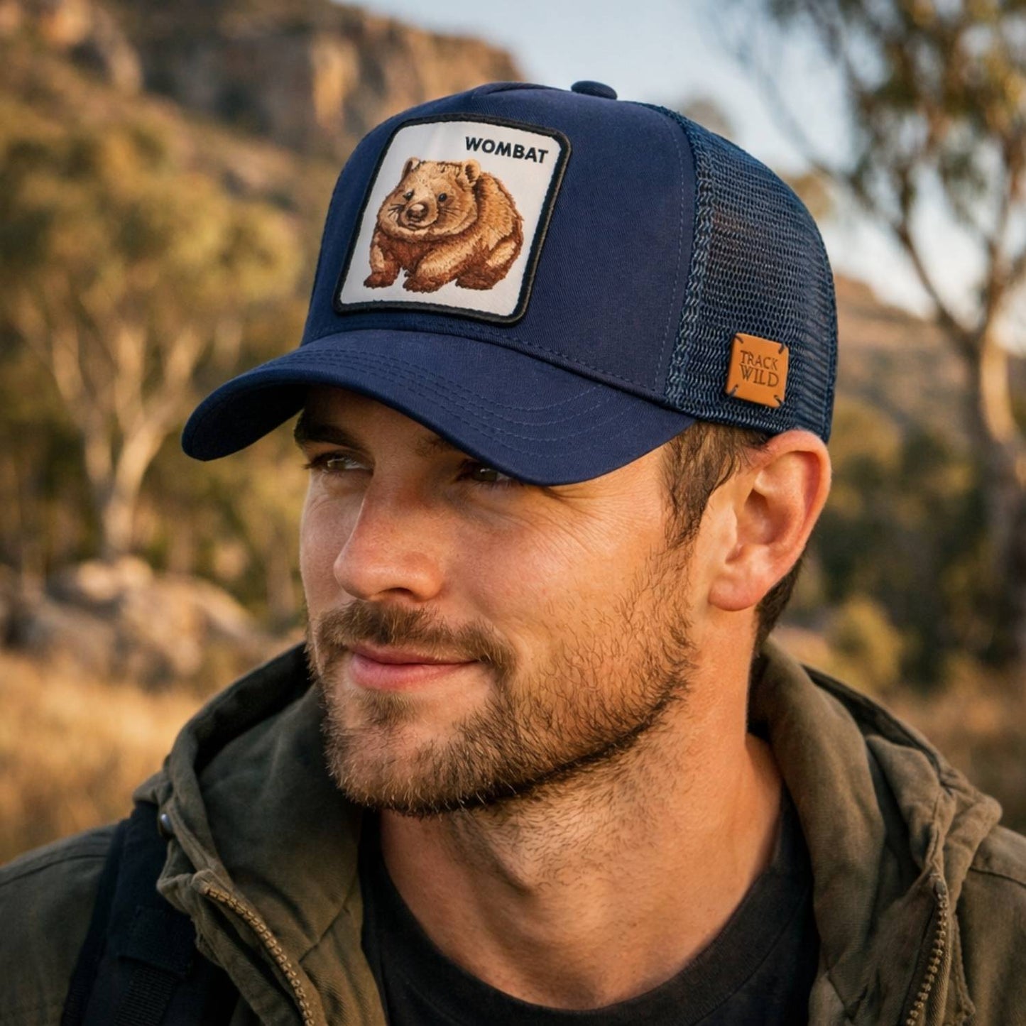 Track Wild Wombat Trucker Hat | Australian Wildlife Cap