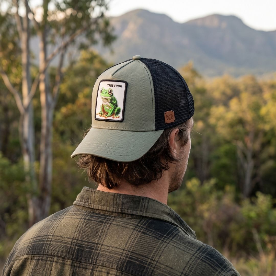 Track Wild Tree Frog Trucker Hat | Australian Wildlife Cap
